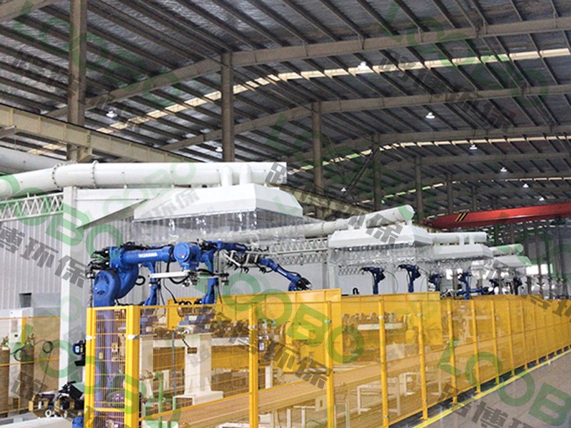 機(jī)器人焊接除塵：頂吸罩+遮弧簾，煙塵無(wú)處躲藏，焊接盡在掌握